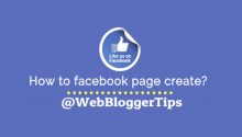 Facebook page how to create