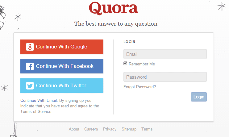 Email sign up with Step1 Quora