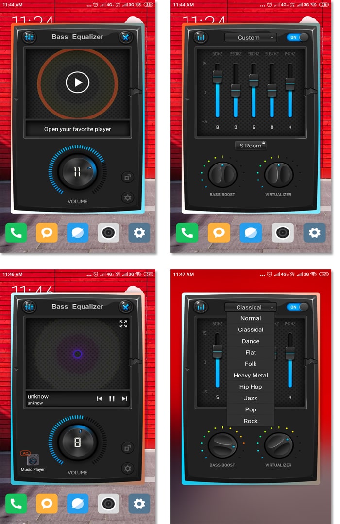 Equalizer and bass booster app in android