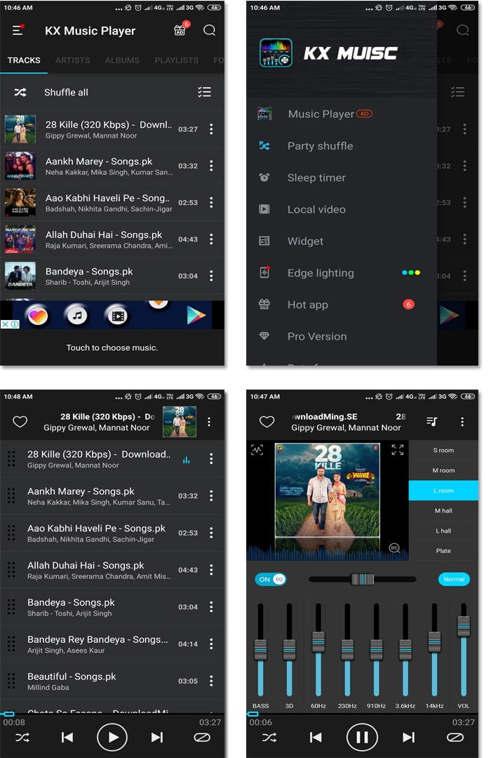 KX Music player equalizer apps