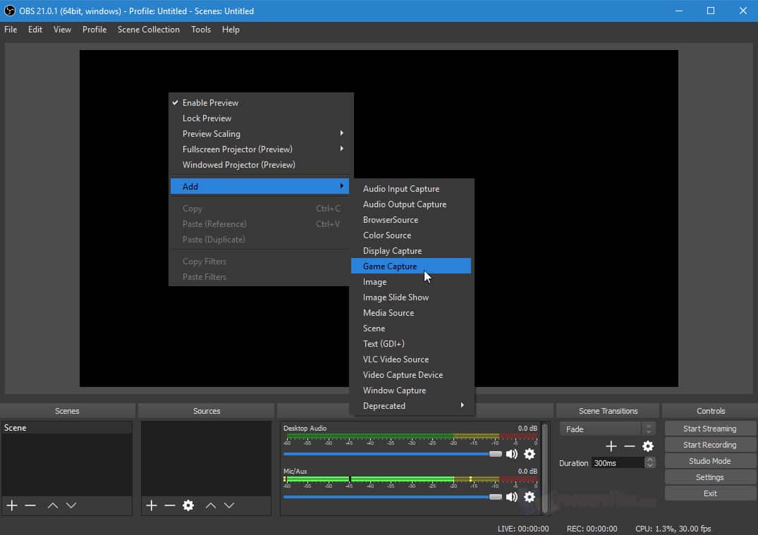 OBS Studio screen recording tool
