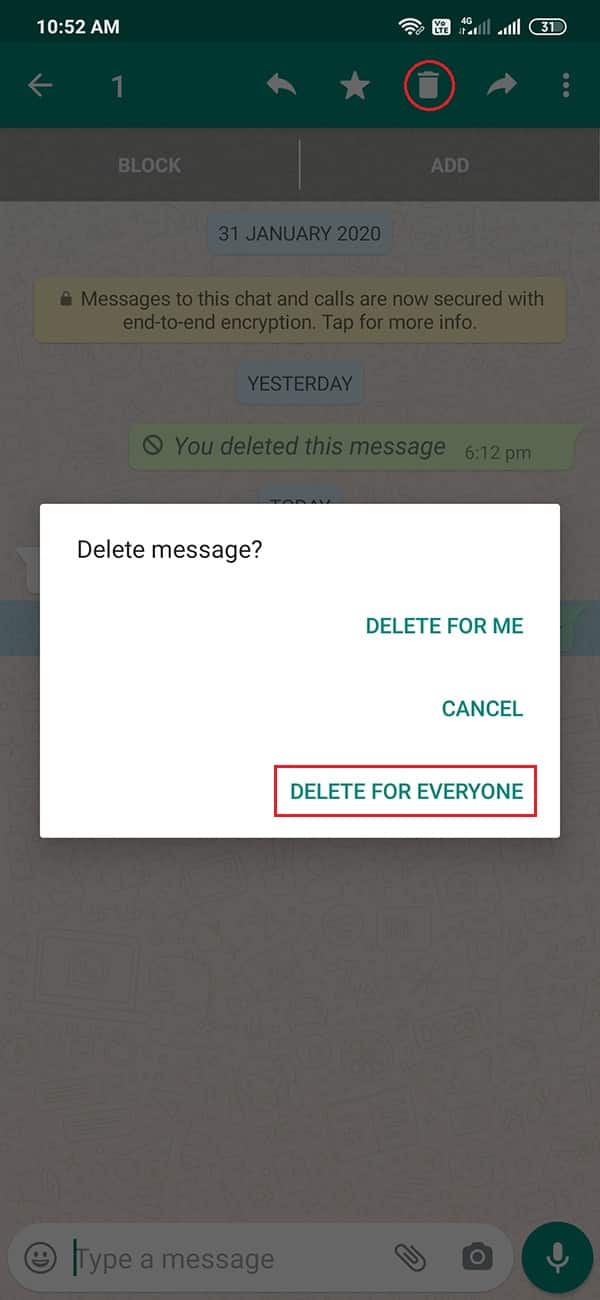 All deleted whatsapp messages