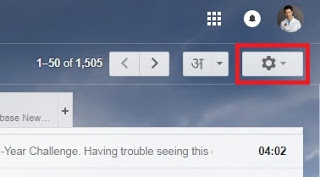 Click on Settings gear in your Gmail toolbar