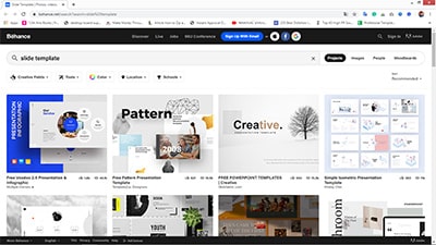 Behance Slide Template Collection site