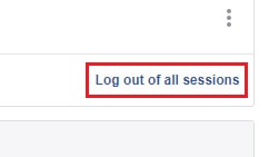 Facebook out of all sessions