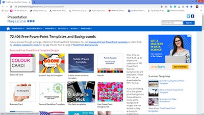 Presentation Magazine site for PPT template download