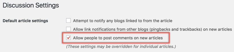 Disable Comments on New Posts