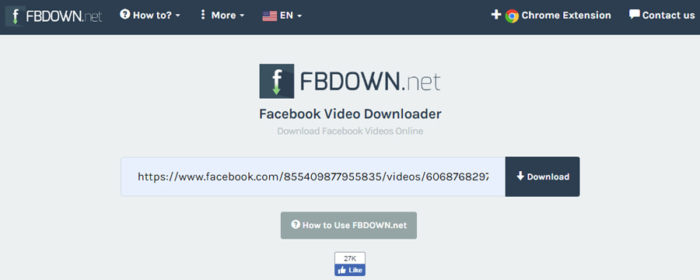 download facebook video url