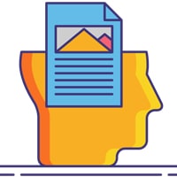 Content writing think icon