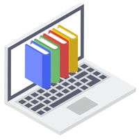 eBook with computer icon